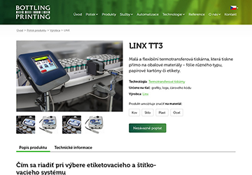 Grafika webu Bottling Printing
