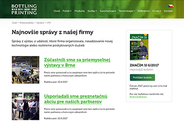 Grafika webu Bottling Printing