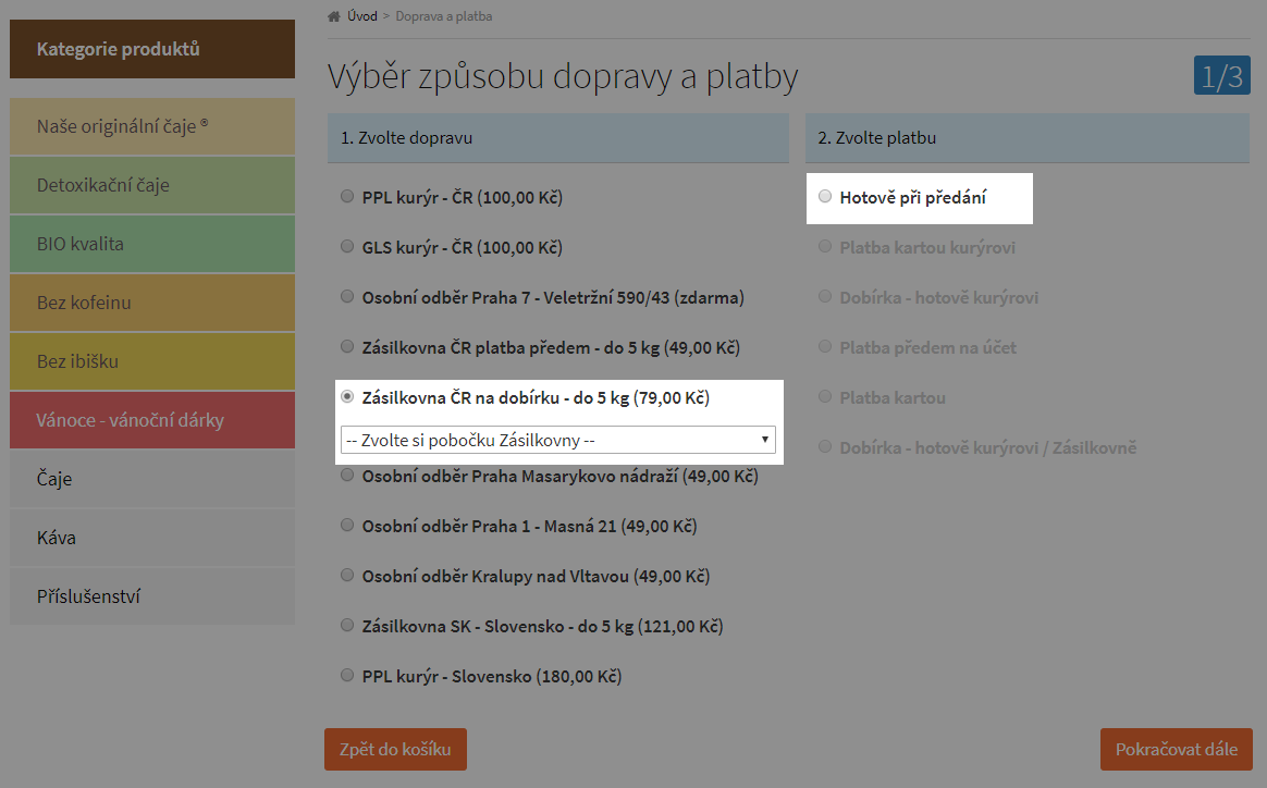 respondent zadal způsob dopravy