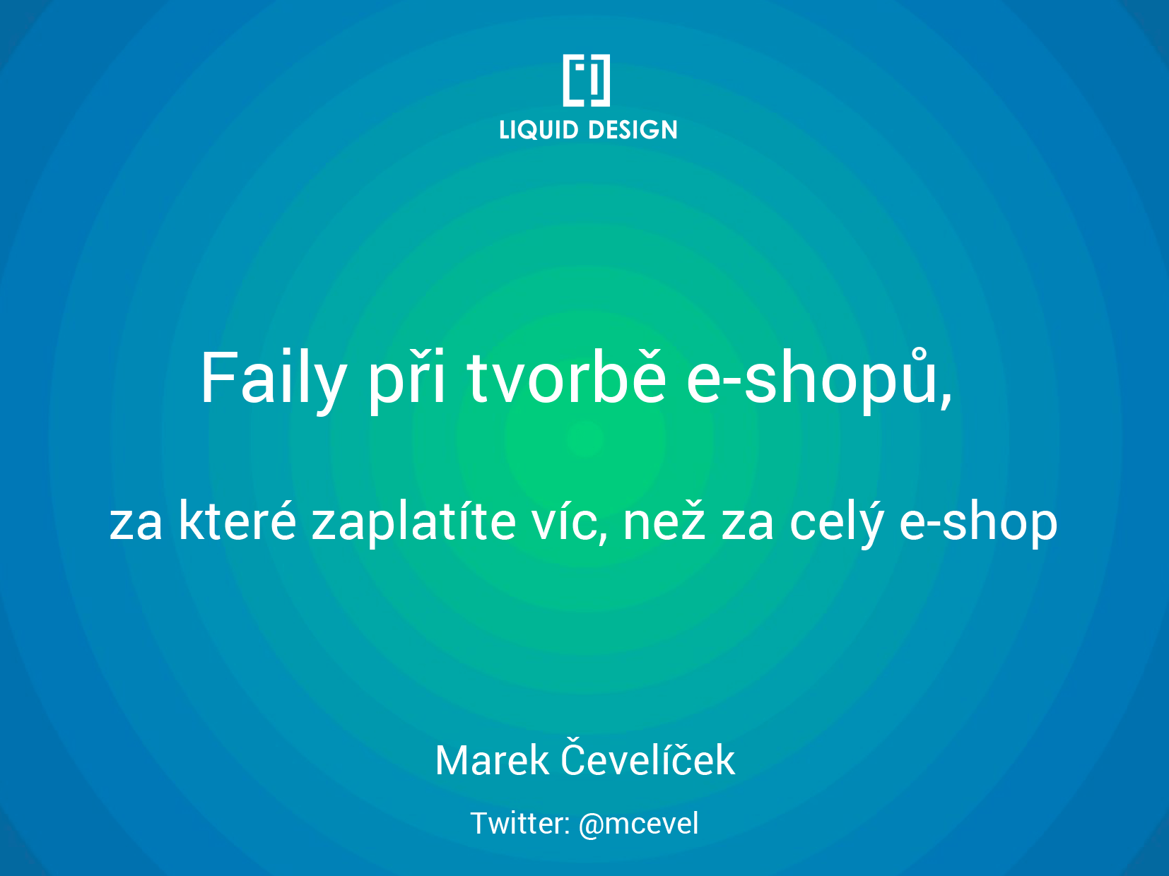 Faily při tvorbě e-shopů - Marek Čevelíček