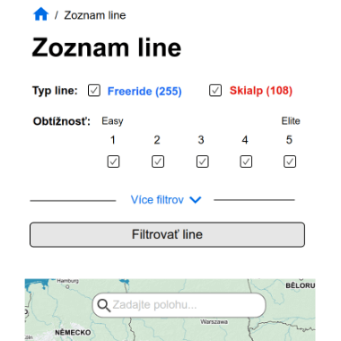 zoznam line mobil